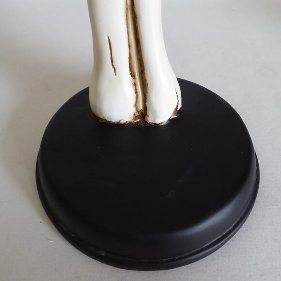 NEW 16” GOTHIC HALLOWEEN SKELETON ARM HOLDING METAL LANTERN CANDLE SCULPTURE - Picture 14 of 14